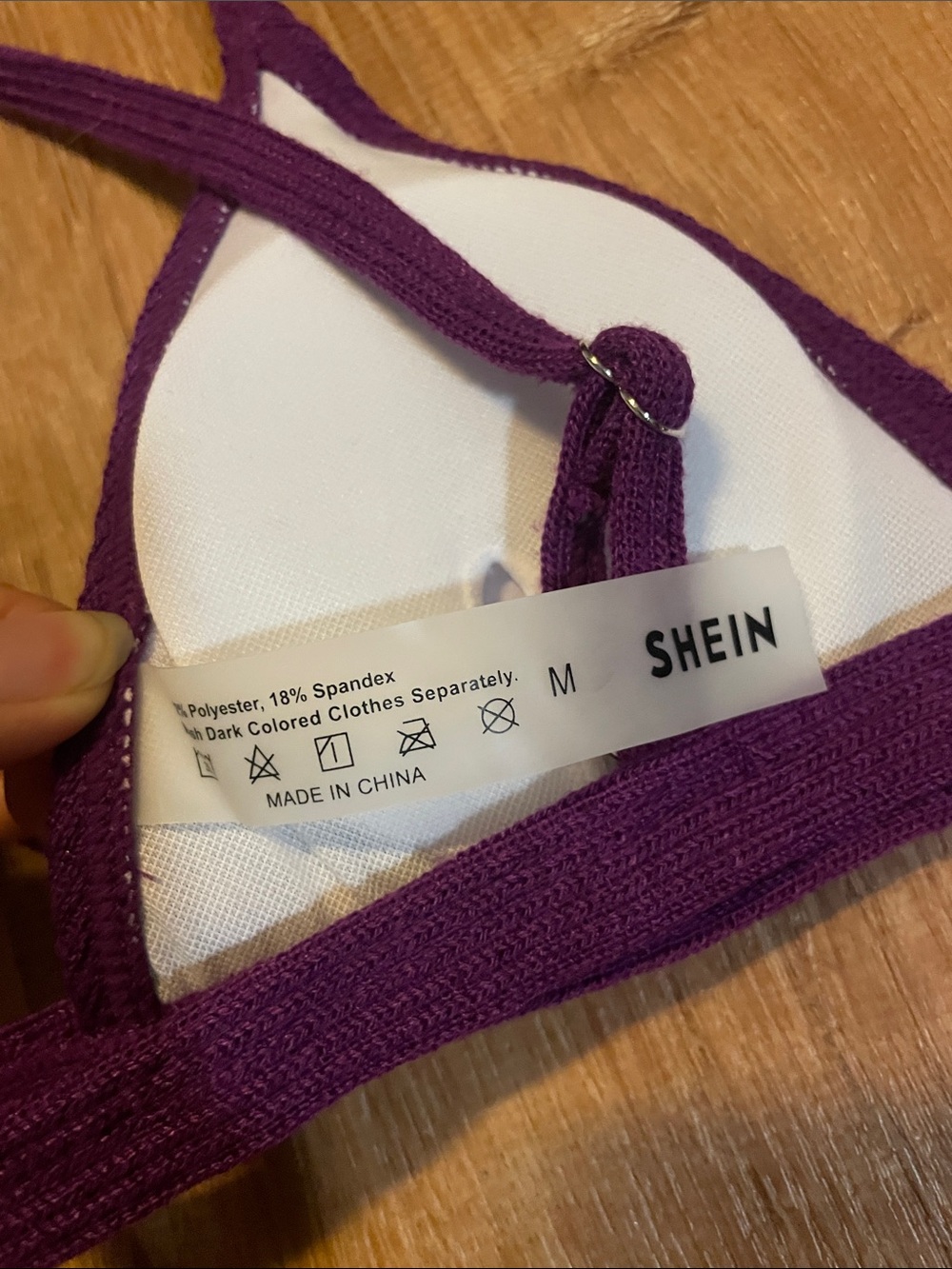Purple Ribbed Bikini Set - Picture 4 of 5